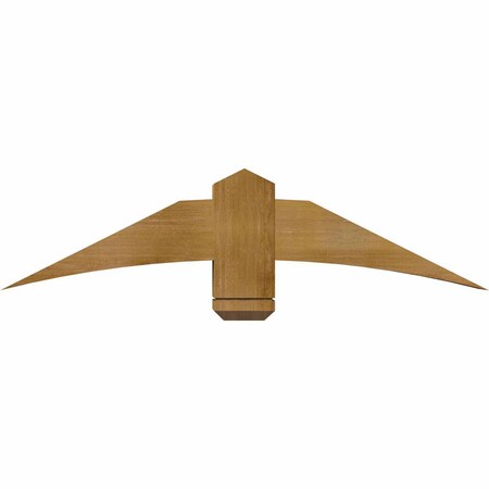 Ekena Millwork Bellingham Rough Sawn Timber Gable Bracket, Western Red Cedar, 48"W x 12"H x 6"D x 6"F, 6/12 Pitch GBW048X12X0606BEL00RWR
